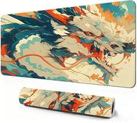 Dragon Mouse Mat XXL 1000 x 500 x 3mm Gaming Mouse Pad Animal Desk Accessories, Extra Large Size Improve Mobility Accuracy and Speed, Desk Mat with Non Slip Base and Stitched Edge for Gaming DZ-562