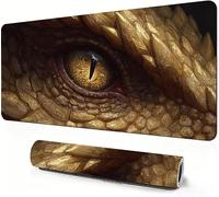 Dragon Mouse Mat XXL 1000 x 500 x 3mm Gaming Mouse Pad Gold Desk Accessories, Extra Large Size Improve Mobility Accuracy and Speed, Desk Mat with Non Slip Base and Stitched Edge for Gaming DZ-563