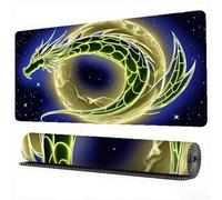 Dragon Mouse Mat XXL 23.6x11.8x0.12 inch Large Gaming Mouse Pad Cartoon Desk Mat Stitched Edges, Washable Japanese Mousepad with Anti-Slip Rubber Base for Laptop Office Decor, Gifts for Women,Model614