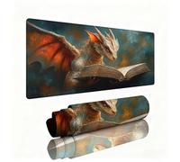 Dragon Mouse Pad Large 600x300x3mm Desk Mat Book Gaming Mouse Pad Table Protector Non-Slip Rubber Base Textured for Stable Grip on Smooth Surfaces Wear-Resistant Mousepad for Computers, Laptop W1-837