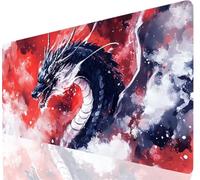 Dragon Mouse Pad Large Mouse Mat Red XXL 1000 x 500 mm Gaming Keyboard Lmproved Precision and Speed, Mousepad With Stitched Edge Anti-Slip, Desk Mat Waterproof Rubber,Desk Pad for Gaming Laptop a-2352