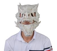 Dragon - Movable Jaw | 17.7 Inch Dinosaur | Latex Face Cover With Articulated Jaw For Realistic Cosplay, Halloween, And Carnival -