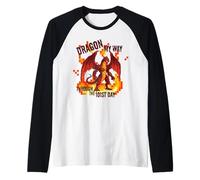 Dragon My Way Through The 101st Day, 101 Days of School Raglan Baseball Tee