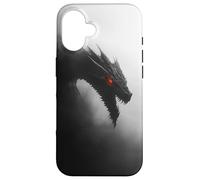 Dragon - Mystical Black and White Emerging from the Mist Case for iPhone 16