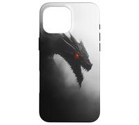 Dragon - Mystical Black and White Emerging from the Mist Case for iPhone 16 Pro Max
