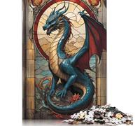 Dragon Myth Animal Jigsaw Puzzles for Adults Kids. 1000 Pieces Whimsical Challenge Toy Educational Games Home Decoration for Adults& Kids Age 14 Years Up 1000pcs (75x50cm)