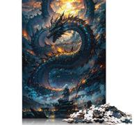 Dragon Mythical Fantasy 500 Piece Jigsaw Puzzle | Jigsaw Puzzle | Sustainable Puzzle for Adults | Premium 100% Wooden Puzzle | Fun Games 500pcs (52x38cm)