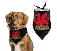 Dragon of Wales Dog Bandanas Cute Triangle Bibs Washable Cats Dogs Neckerchief Pet Scarf