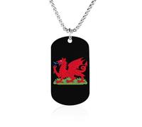 Dragon of Wales Memorial Necklaces Titanium Steel Pendant Necklace Fashion Jewelry Gift for Birthday & More
