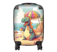 Dragon On A Beach Holiday Suitcase Warren Reed - Designer Yellow Mini Cabin