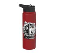 Dragon on a Tower Enchanted Fortress Stainless Steel Insulated Water Bottle