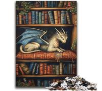Dragon on The Bookshelf Jigsaw Puzzles for Teenagers 2000 Piece Puzzle,Challenging Game Gifts for Is Ideal As A Gift for The Whole Family (70X100cm)