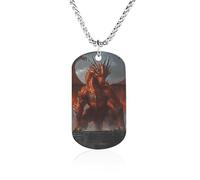 Dragon on The Platform Women's Pendant Necklace for Men Silver Chain Customizable Jewelry Dog Tag Necklaces