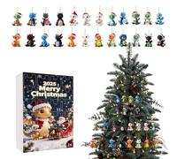 Dragon Ornaments Advent, 24-Day 2D Cute Acrylic Pendants, Small Christmas Dragon Pendants, Lightweight Acrylic Ornaments with Festive Design, Holiday Home Accessories with Multi-Use Thanksgiving