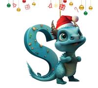 Dragon Ornaments for Christmas Tree - 2D Acrylic Letter Car Interior Pendant - Cartoon Cute Decoration for Indoor Outdoor Holiday Decor