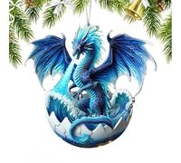 Dragon Ornaments for Christmas Tree | Acrylic Dragon Tree Pendants Christmas Pendants - Keepsake Home Decoration Egg Dinosaur Christmas Ornaments for Fireplace