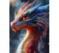 Dragon Paint by Numbers for Adults, Animals Painting by Numbers DIY Color Oil Painting Hobbies for Adults Women with Acrylic Paint Brush Set for Room Decor, Wall Art, Gifts 30 x 40 cm -zjn250783