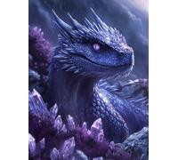 Dragon Paint by Numbers for Adults, Animals Painting by Numbers DIY Color Oil Painting Hobbies for Adults Women with Acrylic Paint Brush Set for Room Decor, Wall Art, Gifts 50 x 70 cm -zjn250792