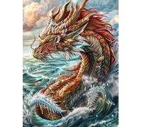 Dragon Paint by Numbers for Adults with Frame, Large Paint by Number Canvas Kits, DIY Color Oil Painting Acrylic Paints with Brushes, Hobbies for Adults Women, Home Wall Decor Gifts 20x30cm J8-113