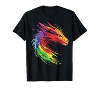 Dragon Painting Animal Art Abstract Colorful Dragon T-Shirt