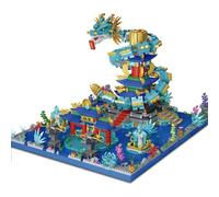 Dragon Palace Mini Building Kits, 2731 PCS Chinese Architecture Micro Building Blocks Model Toy, Creative MOC Construction Blocks Set, Micro Bricks Not Compatible with Major Brands