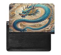 Dragon Passport Holder Passport Cover Protector Essentials with Credit Card Slots for Women Men
