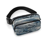 Dragon Pattern Fanny Pack Belt Bag with Adjustable Strap Fashion Waist Bag for Outdoor Sports Hiking, white, 20x13cm, Full Printed Waist Bag