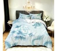 Dragon Peony Duvet Cover Double Chinese Style Bedding Set 3D Print Soft Microfiber Quilt Covers 200x200 cm with Zipper Closure and 2 Pillowcases 50x75 cm for Adults N.869
