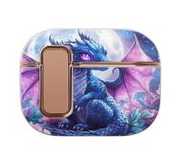 Dragon Peony Flowers Headphone Case Compatible with Airpod Pro 2 Protective Cover Cute Hard Case