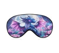 Dragon Peony Flowers Sleep Mask Soft Eye Mask Eye Cover Eyeshade Blindfold with Adjustable Strap