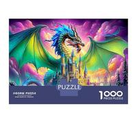 Dragon Phoenix Colourful Dragon in Cosmic Scene 1000 Pcs Jigsaws for Adults The Impossible Challenge Brain Development 52x38cm/1000pcs