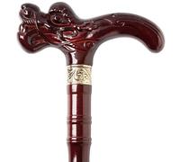 Dragon/Phoenix Head Walking Cane for Disabled People, Hand-Carved Beechwood Mobility Cane, Creative, Load Bea250Kg/551.2Lbs/a/80Cm(Use Height 150-155Cm)