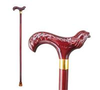 Dragon & Phoenix Head Wood Carved Walking Stick, Premium Rosewood, Ergonomic Traditional Style, Unisex Cane - Gift for Elders(Phoenix head style,Ht.166-170 cm)