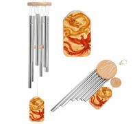 Dragon Phoenix Wind Chimes for Outside Memorial Wind Chime (20.5') Large Outdoor Deep Tone Windchime Unique Aluminum Windchimes for Garden Hanging Decor, Sympathy Gifts