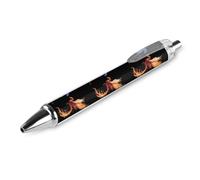 Dragon Phoenixes Retractable Ballpoint Pen Black Ink Ball Point Pen Work Pens 1 PCS