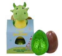 Dragon Plush Toy with 50g Milk Chocolate Easter Egg - Kids Easter Gift Set with Soft Cuddly Dragon & Hollow Chocolate Egg - Fun Easter Basket Filler (Dragon)