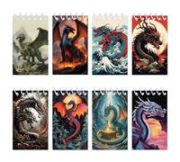 Dragon Pocket Notebook Dragon Birthday Decorations Dragon Party Favors | Mini Notebook Classroom Rewards Party Favor Supplies Presents for Dragons Players
