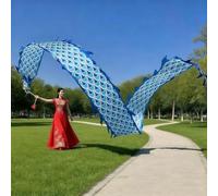 Dragon Poi Large Dancing Dragon, Blue Scale Dragon Dancing Ribbon