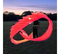 Dragon Poi LED Lights with Ribbon, Flinging Streamer for Outdoor Dance and Exercise, Perfect for Chinese Dragon Performances
