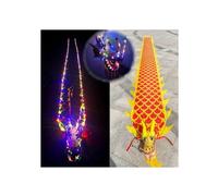 Dragon Poi Light Up, Light Up Dragon Poi Flow Dance Prop,Night Fitness Dragon Dance,Luminous Dragon Dance Ribbon LED Dragon Poi Exercise Streamer,with Lights for Adults & Seniors (Colorful, 6M)