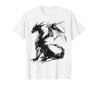 Dragon Polygon Abstract Art Animal Drawing Motif Dragon T-Shirt