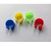 Dragon Poultry 10 x 6 mm Clip On Leg Rings for Bantam Chicks, Quail, Pigeon, Poultry, Doves (Light Yellow)