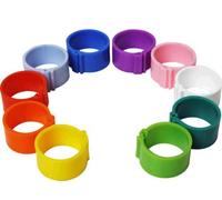 Dragon Poultry 50 x 8 mm Clip On Leg Rings for Chickens, Chick, Quail, Pigeon, Poultry, Bantam (Mixed)