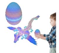 Dragon Printed - 5.12 Inch Flying Dinosaur Figures, Articulated Dragon | Creative Articulated Action Stress Relief Safe Toys 360 Degree Rotating Easter Pranks Glow in the Dark