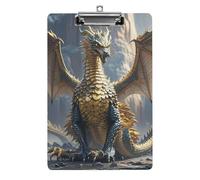 Dragon Purple Moon Clipboard, A4 Acrylic Clipboards with Hanging Hook, Ultra Lightweight & Shatterproof Writing Board for Office, Nurses, 8.5" X 12.5"