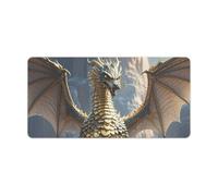 Dragon Purple Moon Desk Mat 30x60cm, Non-Slip Rubber Base with Stitched Edges, Waterproof Desk Pad for Keyboard & Mouse, Large Mouse Pad for Office Gaming