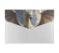 Dragon Purple Moon File Folder, Waterproof Expanding File Folder with 6 Pockets, Durable PP Document Organizer for Office, Home