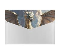 Dragon Purple Moon File Organizer for Office,6 Pockets Expanding File Folder, Portable Accordion Folders for Desktop, Waterproof Paper Bill Receipt Organizer for Business