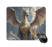 Dragon Purple Moon Mouse Pad Non-Slip & Waterproof Mousepad for Desk, Ultra Thin Rectangle Mouse Mat for Office, Gaming, 25 * 30cm