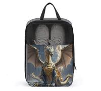 Dragon Purple Moon Shoe Bags with Zipper, Portable Shoe Organizer with Handle, Personalized Shoes Tote Bag for Travel, Waterproof Shoes Carrier, Storage Pouch